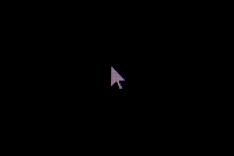 cursor on black background